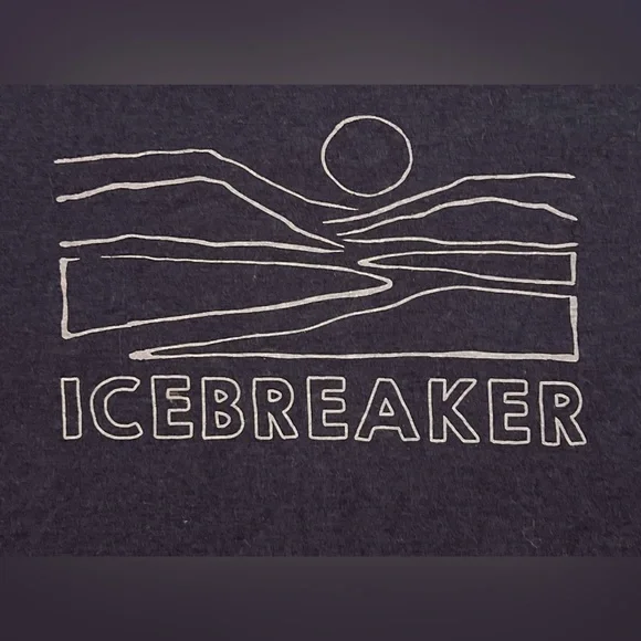 Icebreaker Women’s Central Short Sleeve Sunset Graphic T-Shirt Wool Blend Large - Picture 3 of 8